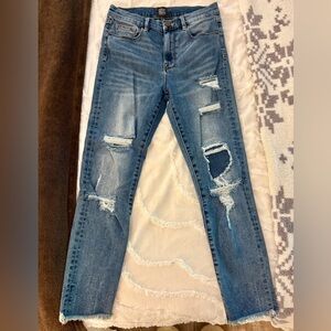 BDG Distressed Skinny Blue Jeans
